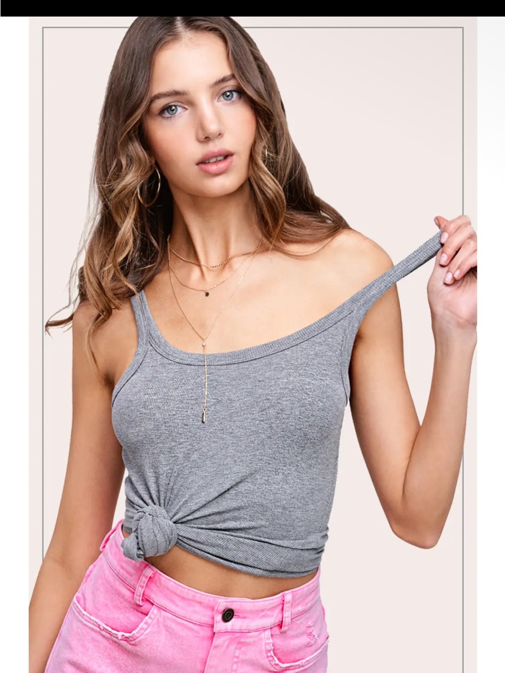 🆕🤍GRAY SOPHIE TANK